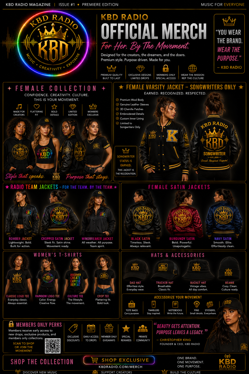 KBD Radio Female Collection — For Her. By The Movement.